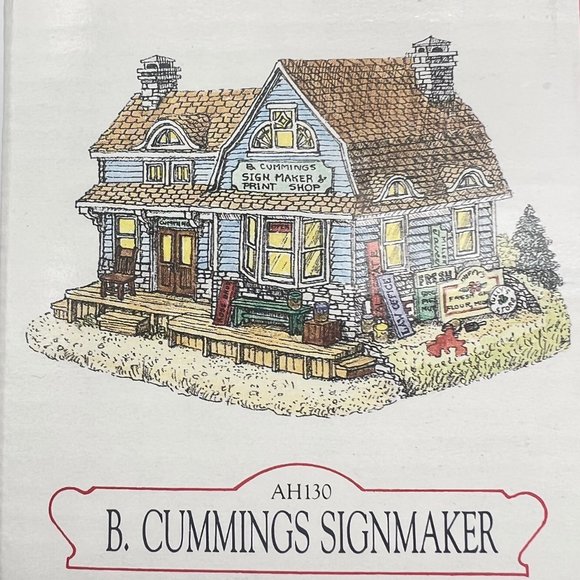 Liberty Falls B CUMMINGS SIGNMAKER AH130 Americana Holiday Village 1997 NEW - Picture 2 of 15